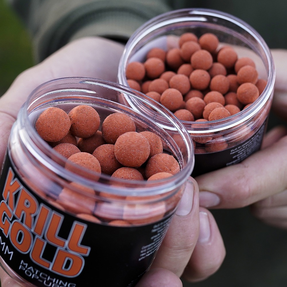 Krill Gold Pop Ups - Carp Fishing Bait Hookbait